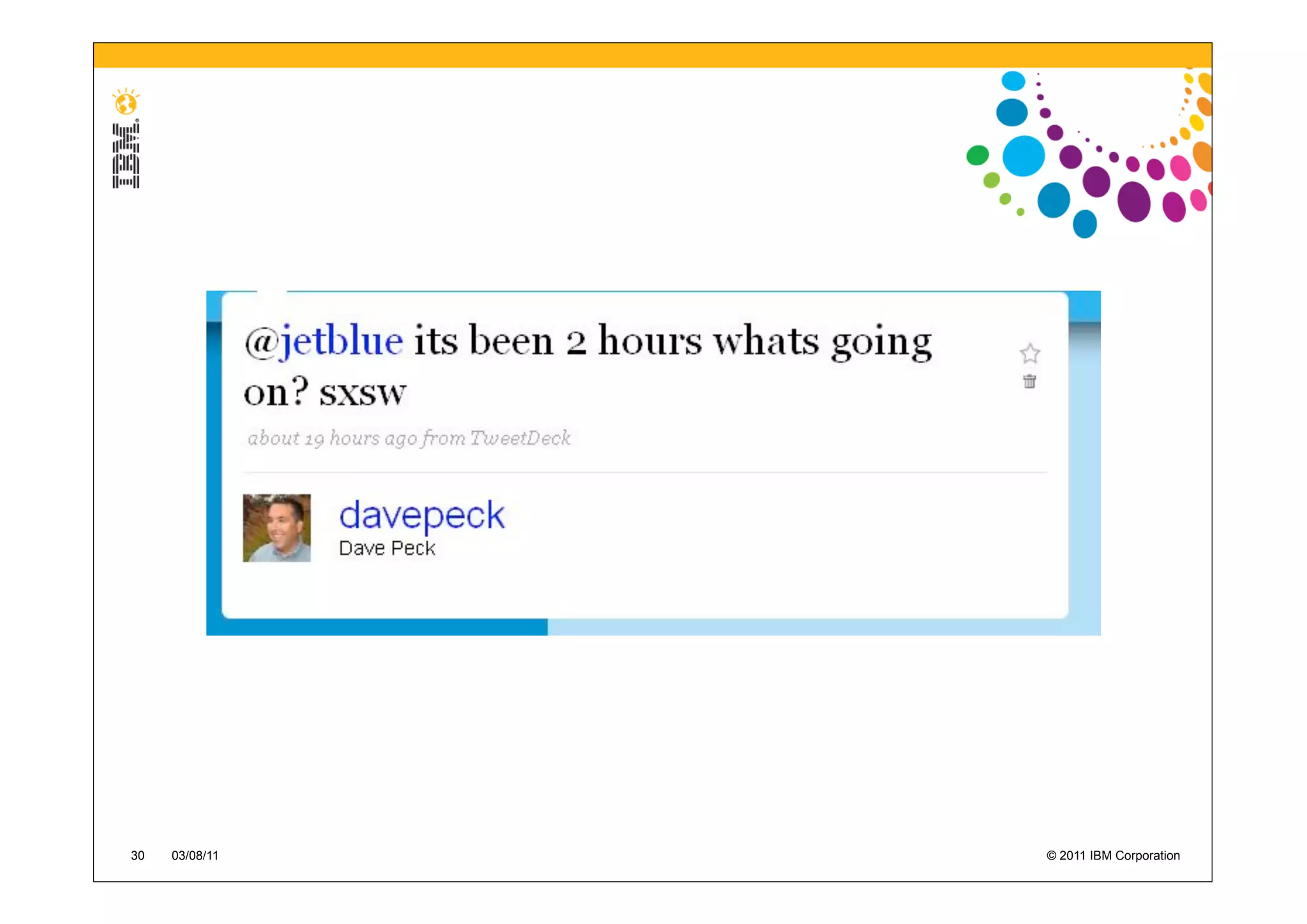 30   03/08/11   © 2011 IBM Corporation
 