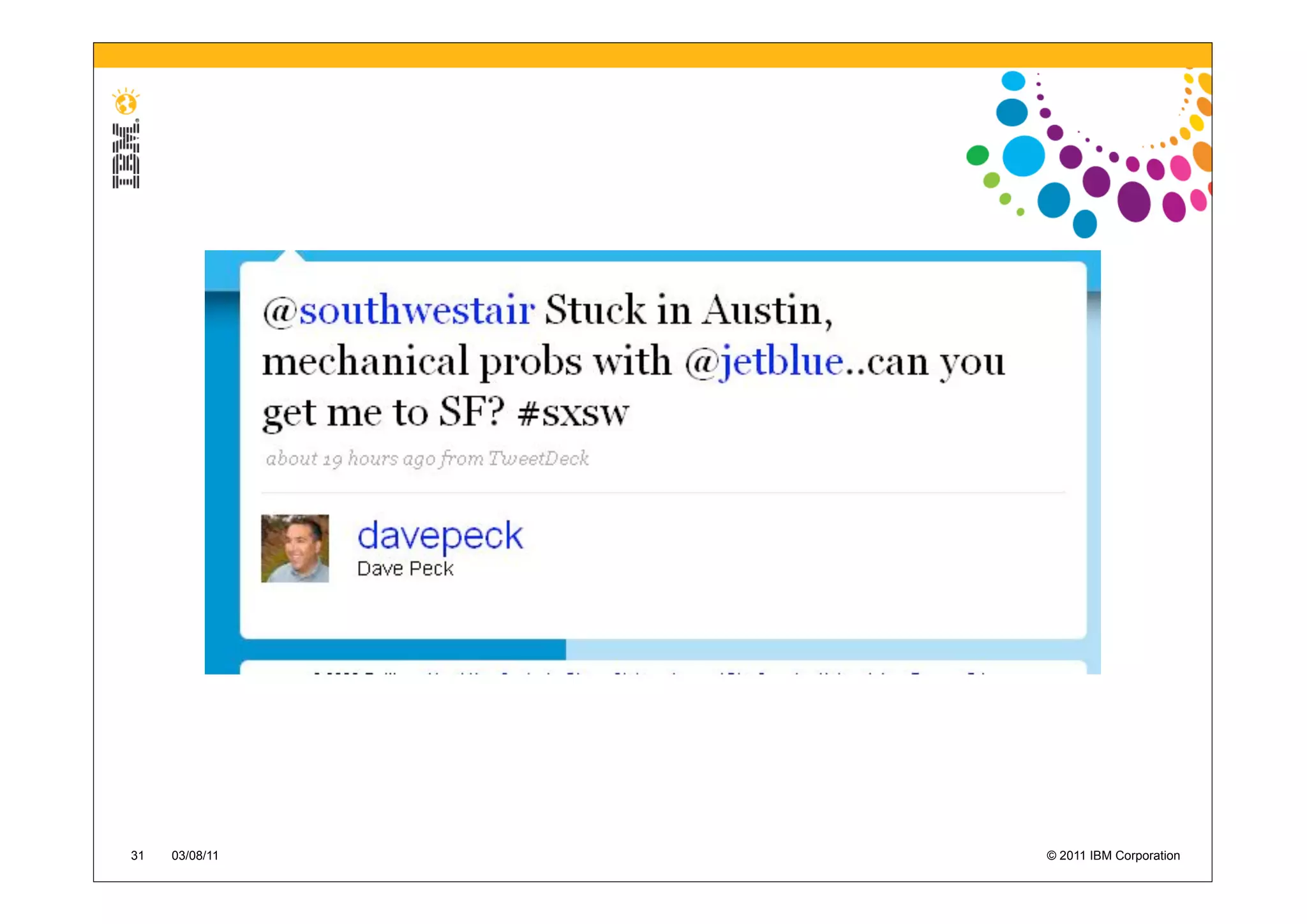 31   03/08/11   © 2011 IBM Corporation
 