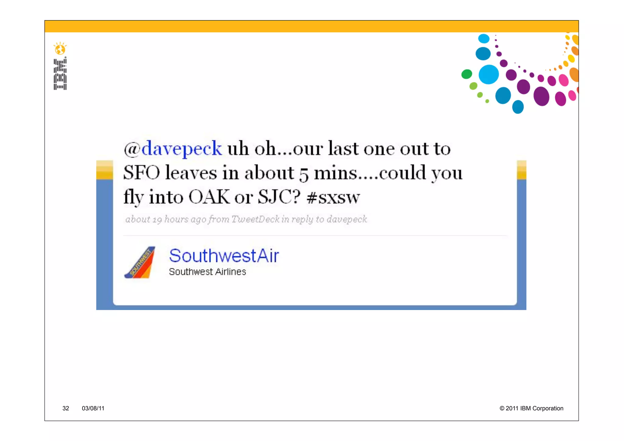 32   03/08/11   © 2011 IBM Corporation
 