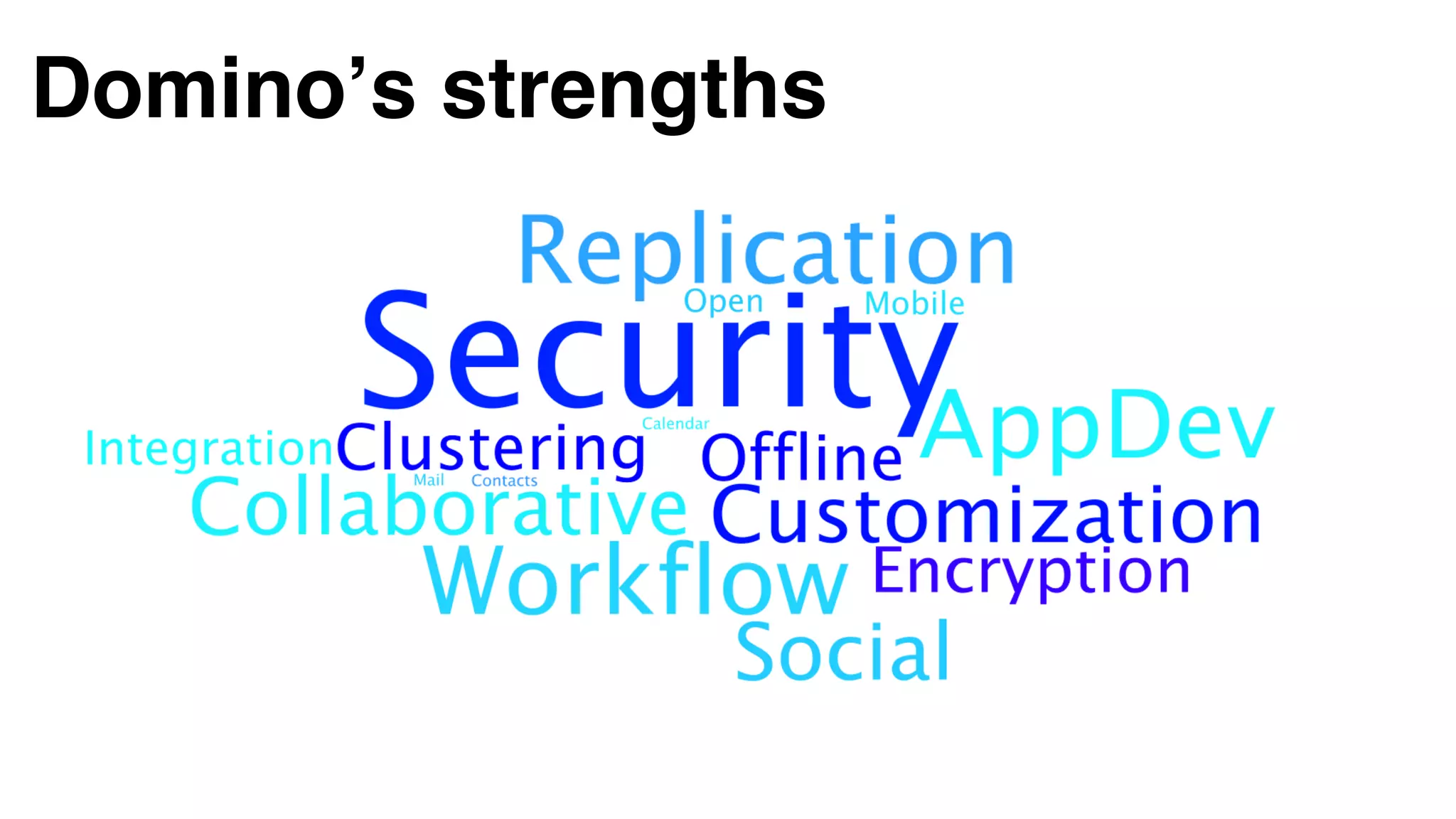 Domino’s strengths
 