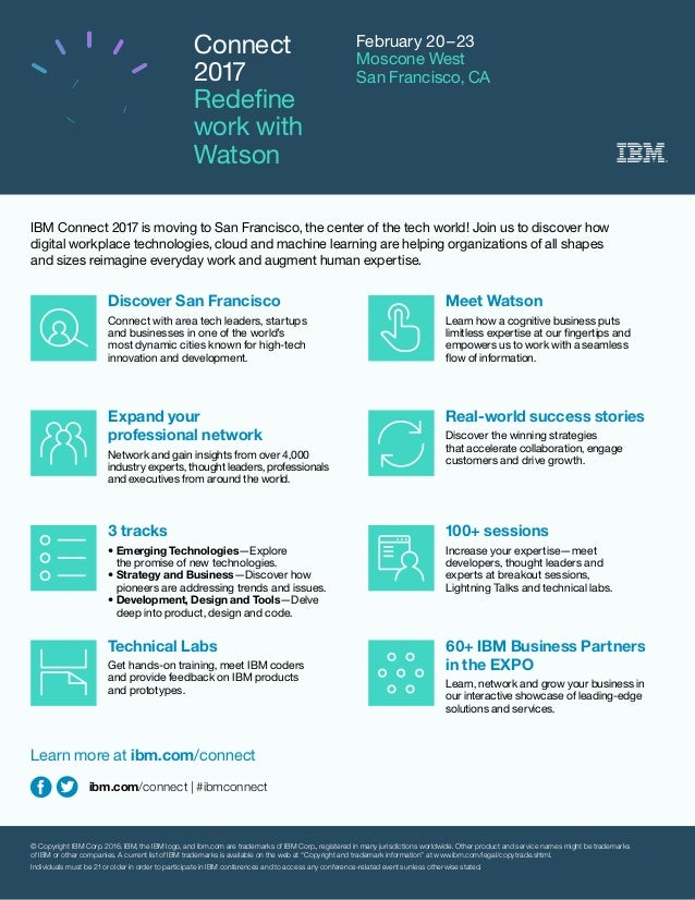 ibm connect 2017 highlights flyer flyer highlights