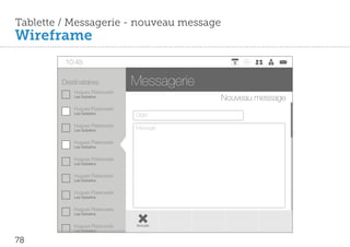 Tablette / Messagerie - nouveau message
Wireframe
         10:45

        Destinataires           Messagerie
            Hugues Piaskowski
            Les Gobelins
                                             Nouveau message
            Hugues Piaskowski
            Les Gobelins        Objet

            Hugues Piaskowski   Message
            Les Gobelins


            Hugues Piaskowski
            Les Gobelins


            Hugues Piaskowski
            Les Gobelins


            Hugues Piaskowski
            Les Gobelins


            Hugues Piaskowski
            Les Gobelins


            Hugues Piaskowski
            Les Gobelins


            Hugues Piaskowski   Annuler
            Les Gobelins

78
 