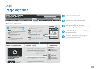 Label
Page agenda
                                                                                                                           Langue│Aide
                                                                                                                                                                                                          1   Date de l’évènement
                                                                                                                                                                                             Rechercher

                                                                                                                 01
                                                               Bienvenue M. Noblet │ Messages                                                         Mon compte                   Deconnexion

Home         Vos contacts             Secteur d’activité                  Métiers                   Evènements                Forums                      Documents                        Vidéos
                                                                                                                                                                                                          2   Description de l’évènement
Agenda des évènements
                                                                                                                                                                                                              Calendrier, a che le mois
     Juin                                                                      Oct.
                                                                                                                                                                Agenda                                    3   actuel et highlight la date du jour
              Conférence IDC sur le cloud computing                                        Bilan MidMarket IBM du 1er semestre 2010
  1 7         Eric Courtin : Directeur Commercial
                                                                                 3         Philippe Beyer : Directeur Commercial IBM                                                       3
              Systems & Technology Group IBM France.       2                               Île-de-France, Nord-Est.
                                                                                                                                                                    <         Juin 2011           >
     Juil.
              IBM PME/PMI software : La transformation agile
                                                                               Nov.         Conférence IDC sur la sécurité 2011                                     Su   Mo   Tu We Th      Fr   Sa
                                                                                                                                                                                                              Infobulle a chant la description
     12       Eric Taillard : Vice Président Global Business Partners
              & MidMarket IBM France.
                                                                               24           Eric Courtin : Directeur Commercial
                                                                                            Systems & Technology Group IBM France.
                                                                                                                                                                    1    2     3   4   5    6     7
                                                                                                                                                                                                          4   de l’évènement
                                                                                                                                                                    8    9    10 11 12 13 14
     Sept.                                                                     Dec.                                                                                 15 16 17 18 19 20 21
              Virtual event center : Lotus                                                 Virtual event center : Lotus                           Evénement : Lorem ipsum dolor sit amet,
     15       Philippe Beyer : Directeur Commercial IBM
              Île-de-France, Nord-Est
                                                                               11          Philippe Beyer : Directeur Commercial IBM
                                                                                           Île-de-France, Nord-Est                           4
                                                                                                                                                  consectetur adipiscing23 24 juin - 9:00 27 28
                                                                                                                                                                    22 elit. 12 25 26
                                                                                                                                                                                                              Nombre d’évènement auxquels
     Sept.    Virtual event center : rational Jazz                            Janv.        Virtual event center : rational Jazz
                                                                                                                                                                    29 30 31
                                                                                                                                                                    5    6     7
                                                                                                                                                                                   1
                                                                                                                                                                                   8
                                                                                                                                                                                       2
                                                                                                                                                                                       9
                                                                                                                                                                                            3
                                                                                                                                                                                            10 11
                                                                                                                                                                                                  4
                                                                                                                                                                                                          5   l’utilisateur est inscrit
       8                                                                        8
              Philippe Beyer : Directeur Commercial IBM                                    Philippe Beyer : Directeur Commercial IBM
              Île-de-France, Nord-Est                                                      Île-de-France, Nord-Est




 Les évènements auxquels vous êtes inscits : Vous n’ètes inscrit à aucun évènement                                        5

Vidéos Orientées IT DSI                                                 Derniers articles                                                                       Vos Relations
                                                                                                                                                               Vos contacts :
                                                                          Optimisation de l’infrastructure: comment faire?
                                                                          Date & Heure fév. 9, 2011; 8:30matin
                                                                                                                                                                         Paul Roucard
                                                                          Lorem ipsum dolor sit amet lorem ipsum dolor sit amet ipsum dolor                              IT consultant NetSolus
                                                                          sit amet. lorem ipsum dolor sit amet ipsum dolororem ipsum dolor
                                                                          sit amet ipsum dolor sit amet >

                                                                                                             article de Loic Simon le 21 Déc 2010              Les experts métiers :

                                                                                                                                          Lire la suite                  Arnaud Lacaze
                                                                                                                                                                         IBM IT conseil

  Le Cloud computing au service                                           Optimisation de l’infrastructure: comment faire?                                               Sourya Bonnieux
  des PME (2:43 mn)                                                       Date & Heure fév. 9, 2011; 8:30matin                                                           Cloud oriented engineer

                                                                          Éducation Bois-Colombes
                                Contenu                                   Lorem ipsum dolor sit amet lorem ipsum dolor sit amet ipsum dolor sit
                                Lorem ipsum dolor                         amet. lorem ipsum dolor sit amet ipsum dolororem ipsum dolor sit amet
                                sit amet lorem                            ipsum dolor sit amet >
                                ipsum dolor sit amet                                                                                                           Ils ont consulté votre profil
                                ipsum dolor                                                                  article de Loic Simon le 21 Déc 2010
                     2:27


                                                                                                                                                                                                                                                    63
 