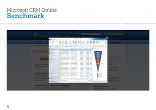 Microsoft CRM Online
Benchmark




8
 