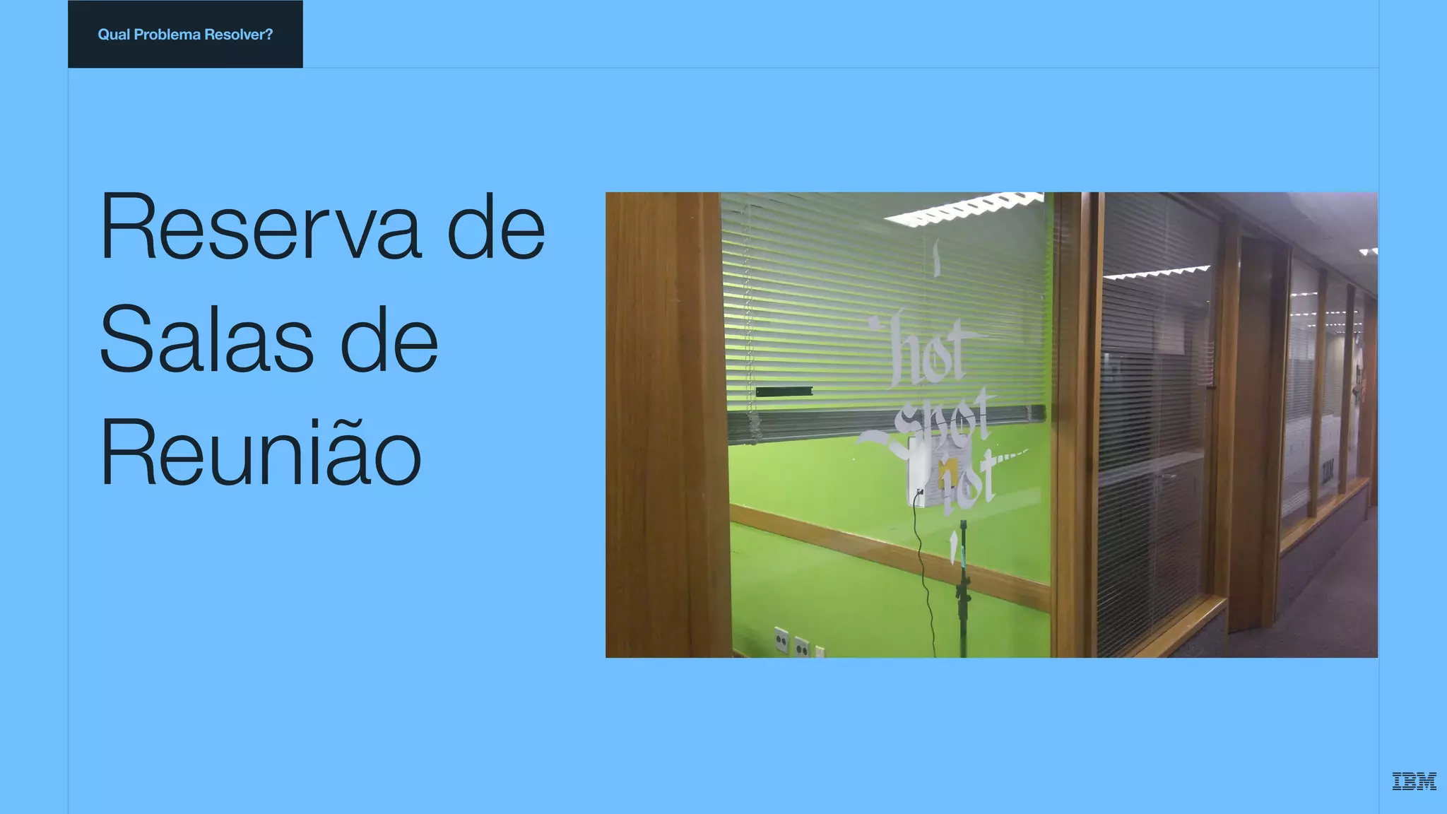 Qual Problema Resolver?
Reserva de
Salas de
Reunião
 