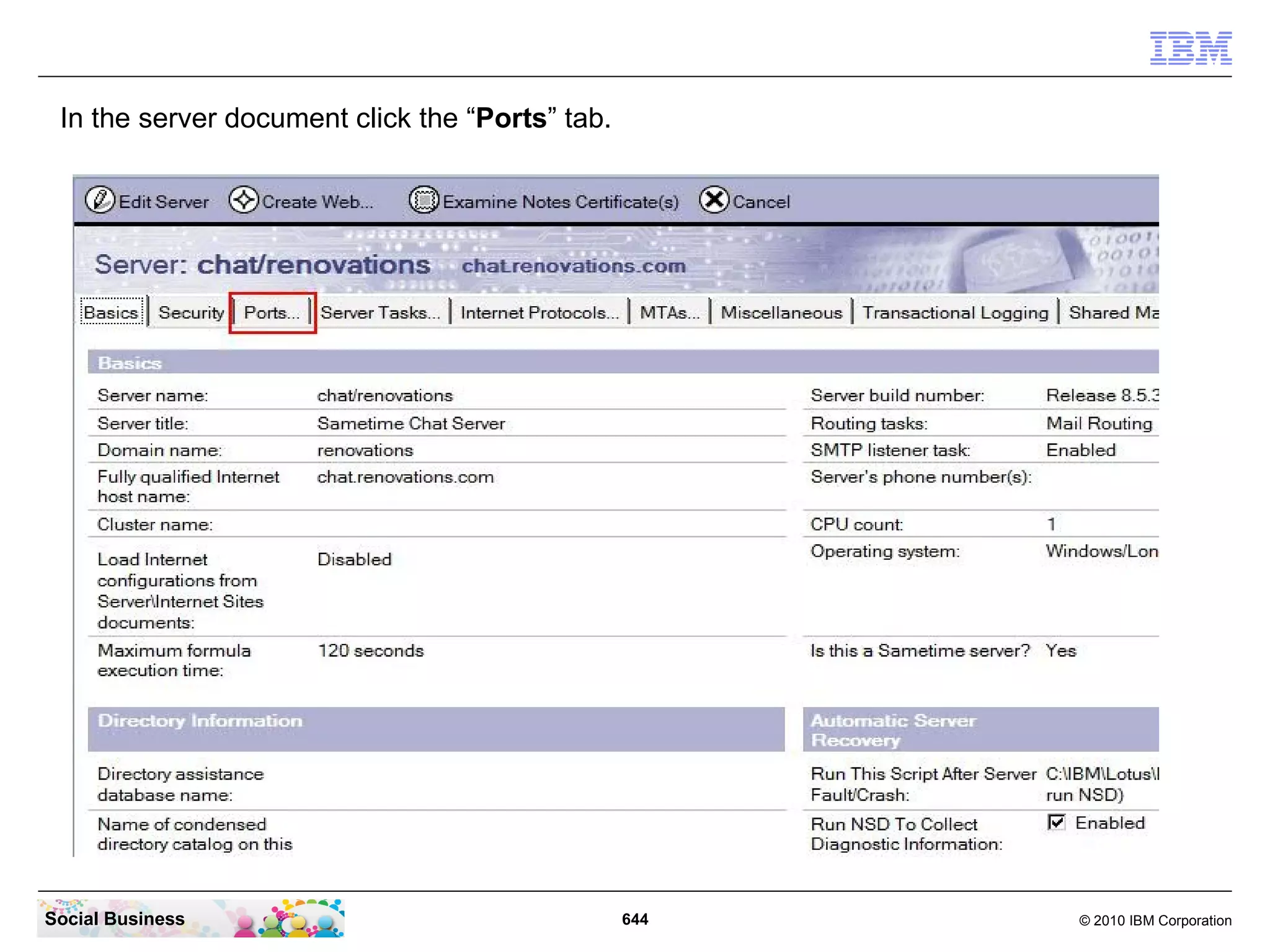 Close the “About” page if it opens.




Social Business                        644   © 2010 IBM Corporation
 