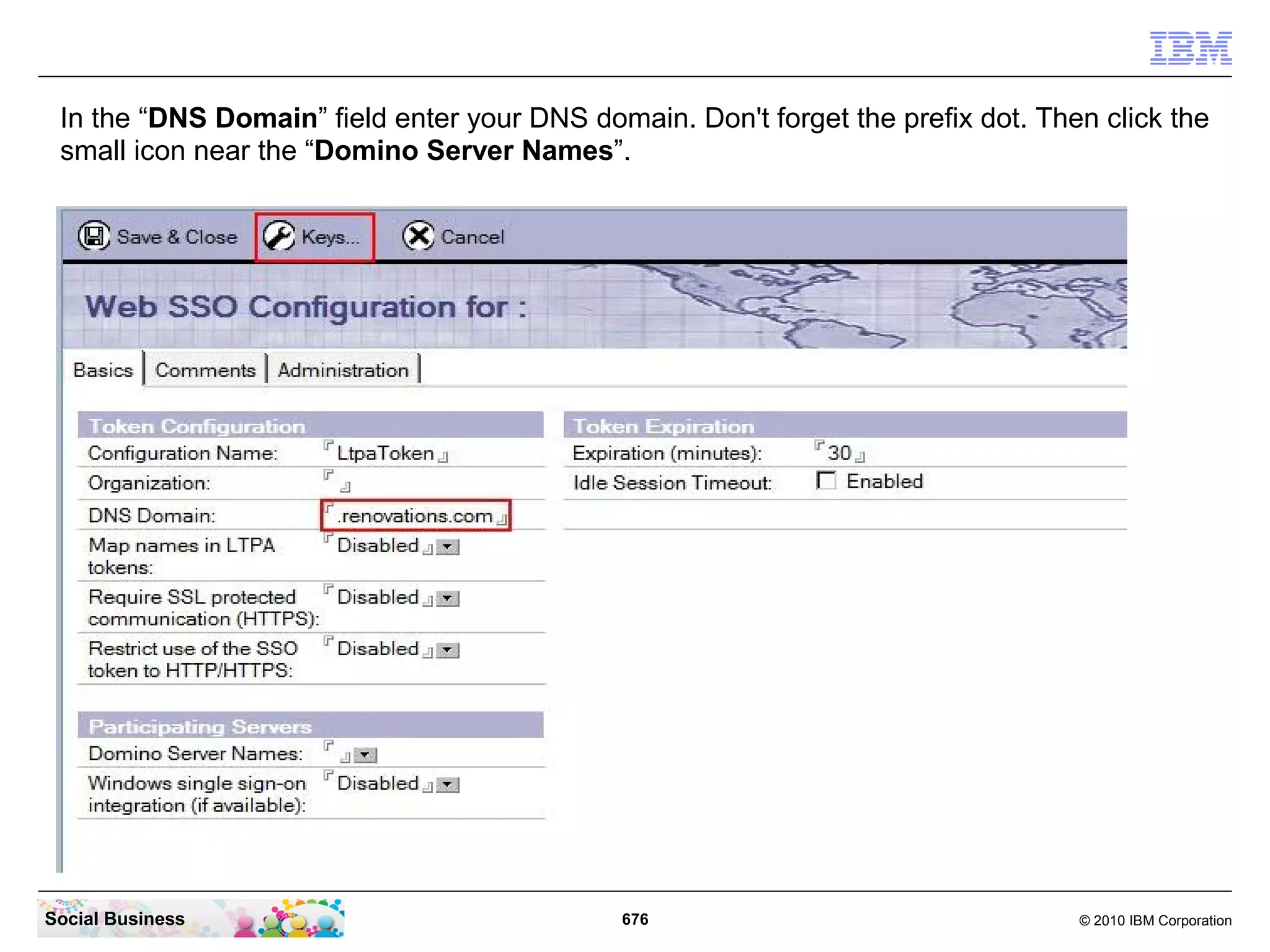 To change the settings click the “Edit Server” button.




Social Business                               676         © 2010 IBM Corporation
 
