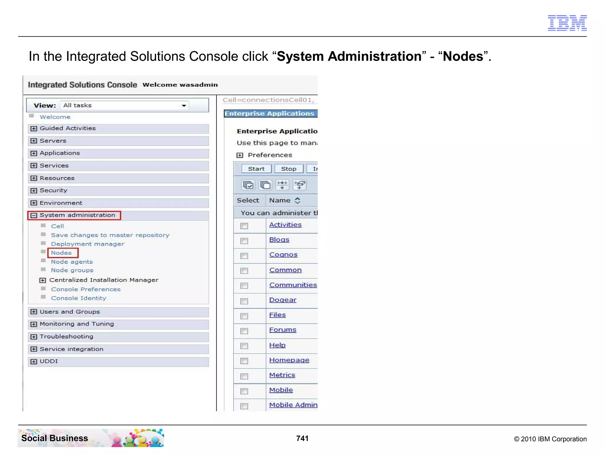 Rename the copied “socialmail-discovery-config-template.xml” file to “socialmail-
   discovery-config.xml”.




Social Business                             741                                © 2010 IBM Corporation
 