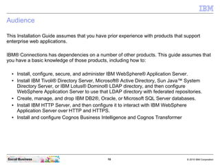 Audience

This Installation Guide assumes that you have prior experience with products that support
enterprise web applica...