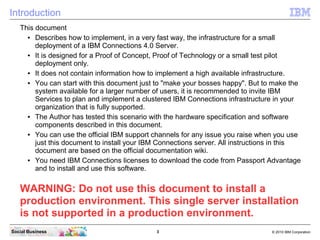 Introduction
   This document
     ●  Describes how to implement, in a very fast way, the infrastructure for a small
     ...