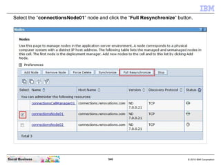 Select the “connectionsNode01” node and click the “Full Resynchronize” button.




Social Business                        ...
