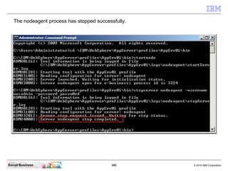 The nodeagent process has stopped successfully.




Social Business                             343      © 2010 IBM Corpor...