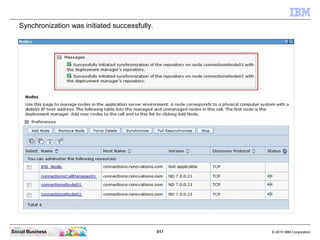 Synchronization was initiated successfully.




Social Business                                  517   © 2010 IBM Corporat...