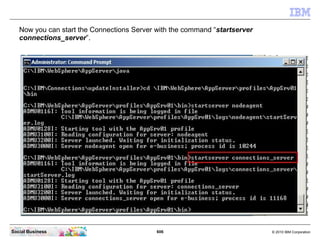 Be sure that all SQL commands completed successfully.




Social Business                            606           © 2010 ...
