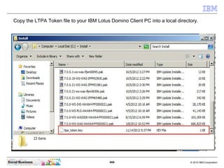 In the “Authentication” are click the “LTPA” link.




Social Business                                668    © 2010 IBM Co...