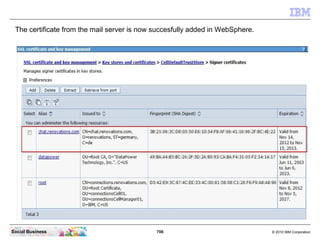 Enter the Host name of your Mail server, the Port “443” and an alias for the certificate.
 Then click the “Retrieve signer...
