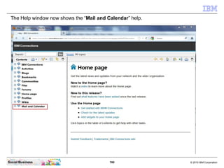 Switch back to the Integrated Solutions Console. Select the “Help” application and click the
 “Start” button.




Social B...
