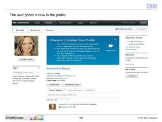 Click the “Edit My Profile” button.




Social Business                        782   © 2010 IBM Corporation
 