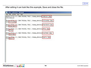 Go back to your CMD line window and be sure to be in the “C:IBMTDISOLTDI”
   directory. Enter the command “dump_photos_to_...