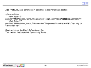 Configure your Sametime Proxy Server to use
 Connections as the business card server

 Overview

 There are two potential ...