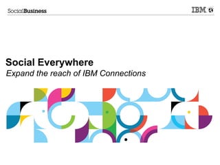 Social Everywhere
Expand the reach of IBM Connections
 