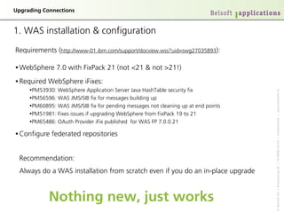 réÖê~ÇáåÖ=`çååÉÅíáçåë


NK=t^p=áåëí~ää~íáçå=C=ÅçåÑáÖìê~íáçå
RÉèìáêÉãÉåíë=EÜííéWLLïïïJMNKáÄãKÅçãLëìééçêíLÇçÅîáÉïKïëëìáÇZëïÖOTMPRUVPFW

• tÉÄpéÜÉêÉ=TKM=ïáíÜ=cáñm~Åâ=ON=Eåçí=YON=C=åçí=[ON>F

• RÉèìáêÉÇ=tÉÄpéÜÉêÉ=ácáñÉëW
     •mjRPVPMW=tÉÄpéÜÉêÉ=^ééäáÅ~íáçå=pÉêîÉê=g~î~=e~ëÜq~ÄäÉ=ëÉÅìêáíó=Ñáñ




                                                                                    «=_ÉäëçÑí=^d==ö==RìëëÉåïÉÖ=OS==ö==`eJUMMU=wüêáÅÜ==ö==pïáíòÉêä~åÇ===ö==ïïïKÄÉäëçÑíKÅÜ
     •mjRSRVSW=t^p=gjpLpf_=Ñáñ=Ñçê=ãÉëë~ÖÉë=ÄìáäÇáåÖ=ìé
     •mjSMUVRW=t^p=gjpLpf_=Ñáñ=Ñçê=éÉåÇáåÖ=ãÉëë~ÖÉë=åçí=ÅäÉ~åáåÖ=ìé=~í=ÉåÇ=éçáåíë
     •mjRNVUNW=cáñÉë=áëëìÉë=áÑ=ìéÖê~ÇáåÖ=tÉÄpéÜÉêÉ=Ñêçã=cáñm~Åâ=NV=íç=ON
     •mjSRQUSW=l^ìíÜ=mêçîáÇÉê=ácáñ=éìÄäáëÜÉÇ==Ñçê=t^p=cm=TKMKMKON

• `çåÑáÖìêÉ=ÑÉÇÉê~íÉÇ=êÉéçëáíçêáÉë



  RÉÅçããÉåÇ~íáçåW=
  ^äï~óë=Çç=~=t^p=áåëí~ää~íáçå=Ñêçã=ëÅê~íÅÜ=ÉîÉå=áÑ=óçì=Çç=~å=áåJéä~ÅÉ=ìéÖê~ÇÉ


            kçíÜáåÖ=åÉïI=àìëí=ïçêâë
 