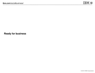 Social Business Marketing case studies

© 2012 IBM Corporation

 