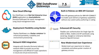 IBM DataPower Gateways - What's new in 2016 v7.5.2 | PPTX