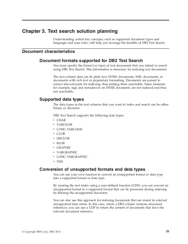 ibm db2 10 5 for linux unix and windows text search guide unsupported format character
