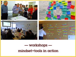 — workshops —
mindset+tools in action
 