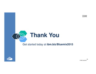 29
©IBM Corporation29
Thank You
Get started today at ibm.biz/Bluemix2015
29
 