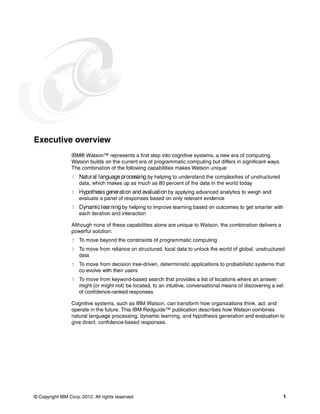 IBM - The Era of Cognitive System | PDF