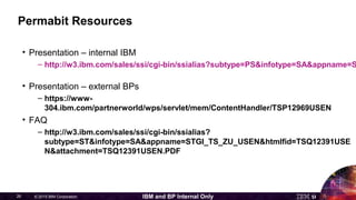 © 2015 IBM Corporation26 IBM and BP Internal Only
Permabit Resources
• Presentation – internal IBM
– http://w3.ibm.com/sales/ssi/cgi-bin/ssialias?subtype=PS&infotype=SA&appname=S
• Presentation – external BPs
– https://www-
304.ibm.com/partnerworld/wps/servlet/mem/ContentHandler/TSP12969USEN
• FAQ
– http://w3.ibm.com/sales/ssi/cgi-bin/ssialias?
subtype=ST&infotype=SA&appname=STGI_TS_ZU_USEN&htmlfid=TSQ12391USE
N&attachment=TSQ12391USEN.PDF
 