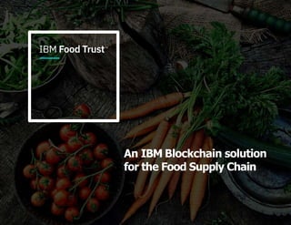 An IBM Blockchain solution
for the Food Supply Chain
 