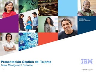 © 2015 IBM Corporation1
Presentación Gestión del Talento
Talent Management Overview
 