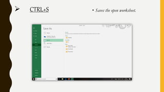 excel shortcut keys | PPTX