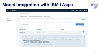 57
Model Integration with IBM i Apps
 