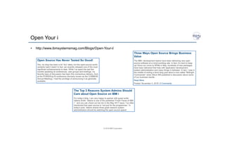 © 2018 IBM Corporation
Open Your i
• http://www.ibmsystemsmag.com/Blogs/Open-Your-i/
 