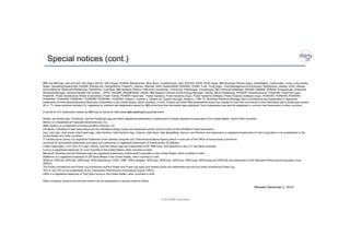 © 2018 IBM Corporation
Special notices (cont.)
25
IBM, the IBM logo, ibm.com AIX, AIX (logo), AIX 5L, AIX 6 (logo), AS/400, BladeCenter, Blue Gene, ClusterProven, Db2, ESCON, i5/OS, i5/OS (logo), IBM Business Partner (logo), IntelliStation, LoadLeveler, Lotus, Lotus Notes,
Notes, Operating System/400, OS/400, PartnerLink, PartnerWorld, PowerPC, pSeries, Rational, RISC System/6000, RS/6000, THINK, Tivoli, Tivoli (logo), Tivoli Management Environment, WebSphere, xSeries, z/OS, zSeries,
Active Memory, Balanced Warehouse, CacheFlow, Cool Blue, IBM Systems Director VMControl, pureScale, TurboCore, Chiphopper, Cloudscape, Db2 Universal Database, DS4000, DS6000, DS8000, EnergyScale, Enterprise
Workload Manager, General Parallel File System, , GPFS, HACMP, HACMP/6000, HASM, IBM Systems Director Active Energy Manager, iSeries, Micro-Partitioning, POWER, PowerExecutive, PowerVM, PowerVM (logo),
PowerHA, Power Architecture, Power Everywhere, Power Family, POWER Hypervisor, Power Systems, Power Systems (logo), Power Systems Software, Power Systems Software (logo), POWER2, POWER3, POWER4,
POWER4+, POWER5, POWER5+, POWER6, POWER6+, POWER7, System i, System p, System p5, System Storage, System z, TME 10, Workload Partitions Manager and X-Architecture are trademarks or registered
trademarks of International Business Machines Corporation in the United States, other countries, or both. If these and other IBM trademarked terms are marked on their first occurrence in this information with a trademark symbol
(® or ™), these symbols indicate U.S. registered or common law trademarks owned by IBM at the time this information was published. Such trademarks may also be registered or common law trademarks in other countries.
A full list of U.S. trademarks owned by IBM may be found at: http://www.ibm.com/legal/copytrade.shtml.
Adobe, the Adobe logo, PostScript, and the PostScript logo are either registered trademarks or trademarks of Adobe Systems Incorporated in the United States, and/or other countries.
AltiVec is a trademark of Freescale Semiconductor, Inc.
AMD Opteron is a trademark of Advanced Micro Devices, Inc.
InfiniBand, InfiniBand Trade Association and the InfiniBand design marks are trademarks and/or service marks of the InfiniBand Trade Association.
Intel, Intel logo, Intel Inside, Intel Inside logo, Intel Centrino, Intel Centrino logo, Celeron, Intel Xeon, Intel SpeedStep, Itanium, and Pentium are trademarks or registered trademarks of Intel Corporation or its subsidiaries in the
United States and other countries.
IT Infrastructure Library is a registered trademark of the Central Computer and Telecommunications Agency which is now part of the Office of Government Commerce.
Java and all Java-based trademarks and logos are trademarks or registered trademarks of Oracle and/or its affiliates.
Linear Tape-Open, LTO, the LTO Logo, Ultrium, and the Ultrium logo are trademarks of HP, IBM Corp. and Quantum in the U.S. and other countries.
Linux is a registered trademark of Linus Torvalds in the United States, other countries or both.
Microsoft, Windows and the Windows logo are registered trademarks of Microsoft Corporation in the United States, other countries or both.
NetBench is a registered trademark of Ziff Davis Media in the United States, other countries or both.
SPECint, SPECfp, SPECjbb, SPECweb, SPECjAppServer, SPEC OMP, SPECviewperf, SPECapc, SPEChpc, SPECjvm, SPECmail, SPECimap and SPECsfs are trademarks of the Standard Performance Evaluation Corp
(SPEC).
The Power Architecture and Power.org wordmarks and the Power and Power.org logos and related marks are trademarks and service marks licensed by Power.org.
TPC-C and TPC-H are trademarks of the Transaction Performance Processing Council (TPPC).
UNIX is a registered trademark of The Open Group in the United States, other countries or both.
Other company, product and service names may be trademarks or service marks of others.
Revised December 2, 2010
 