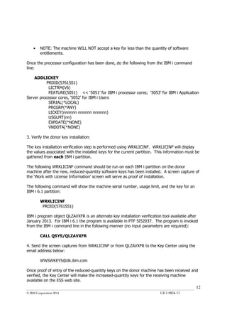 IBMi License Transfer Guide (EN) | PDF