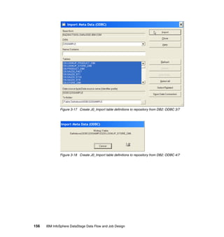 Figure 3-17 Create J0_Import table definitions to repository from DB2: ODBC 3/7




              Figure 3-18 Create J0_Import table definitions to repository from DB2: ODBC 4/7




156   IBM InfoSphere DataStage Data Flow and Job Design
 