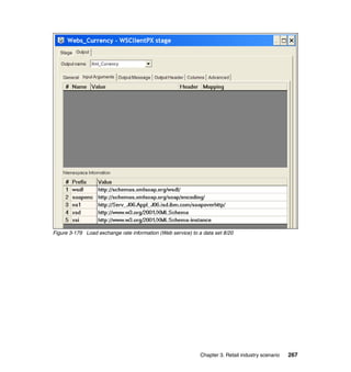 Figure 3-179 Load exchange rate information (Web service) to a data set 8/20




                                                              Chapter 3. Retail industry scenario   267
 