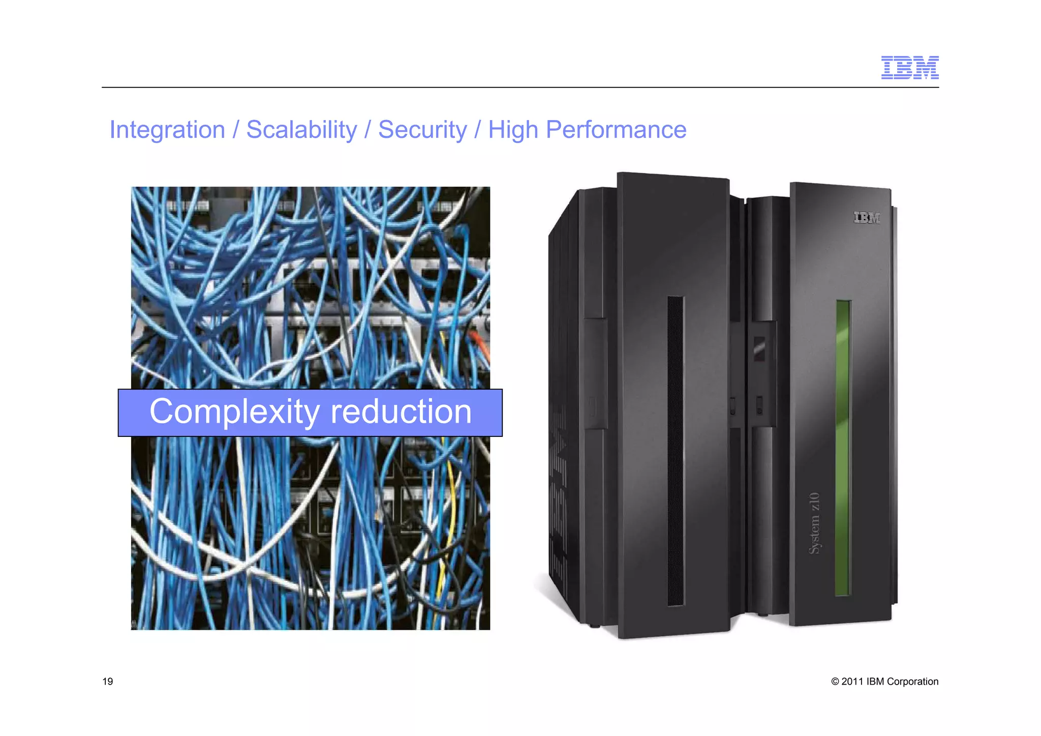 Integration / Scalability / Security / High Performance




     Complexity reduction




19                                                         © 2011 IBM Corporation
 