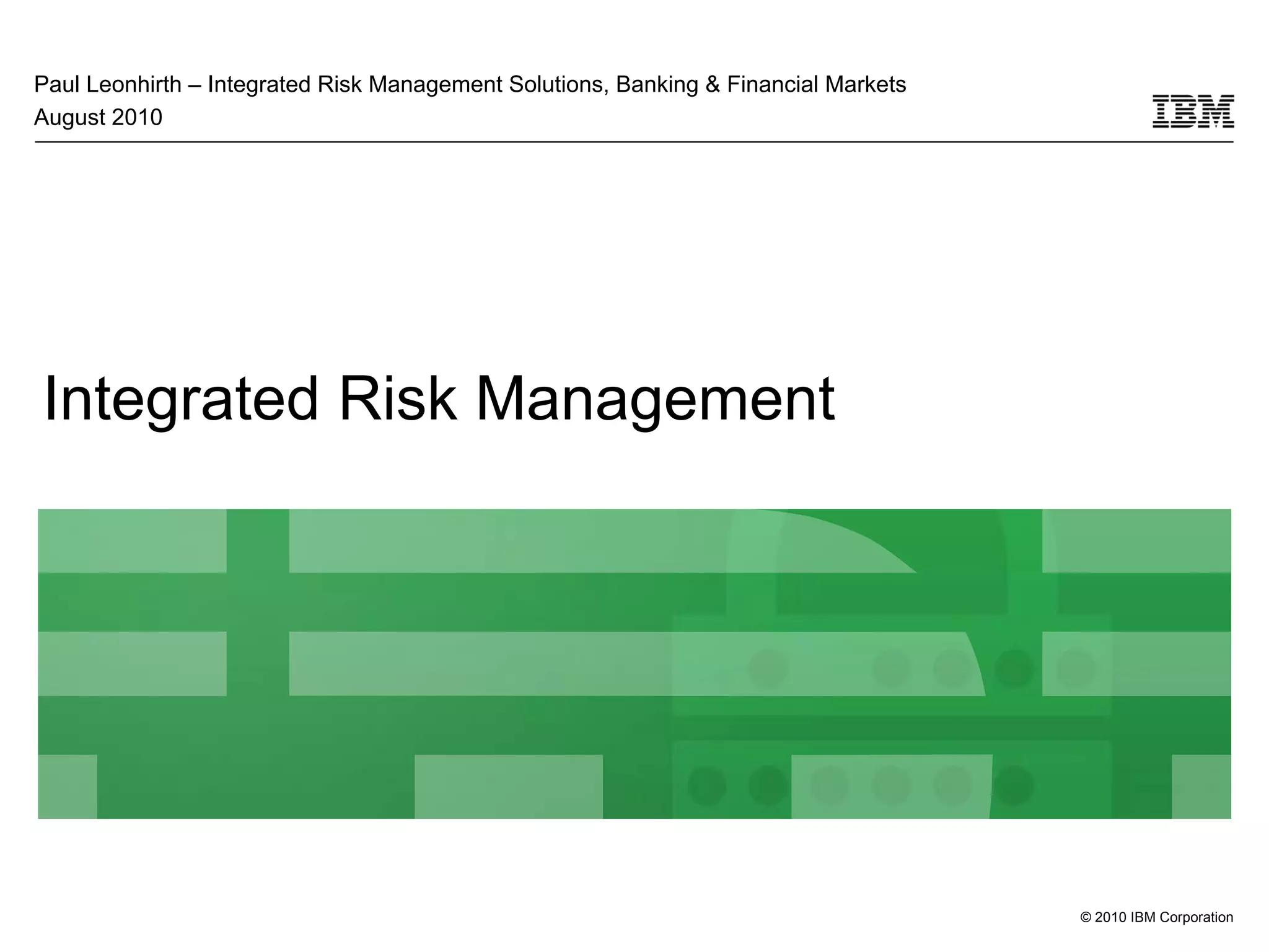 Financial Risk Management: Integrated Solutions to Help Financial ...