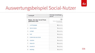 Auswertungsbeispiel Social-Nutzer
116
 