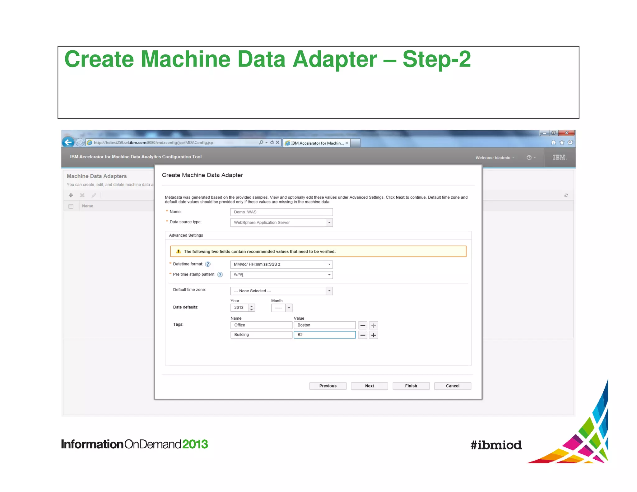 Create Machine Data Adapter – Step-2

 