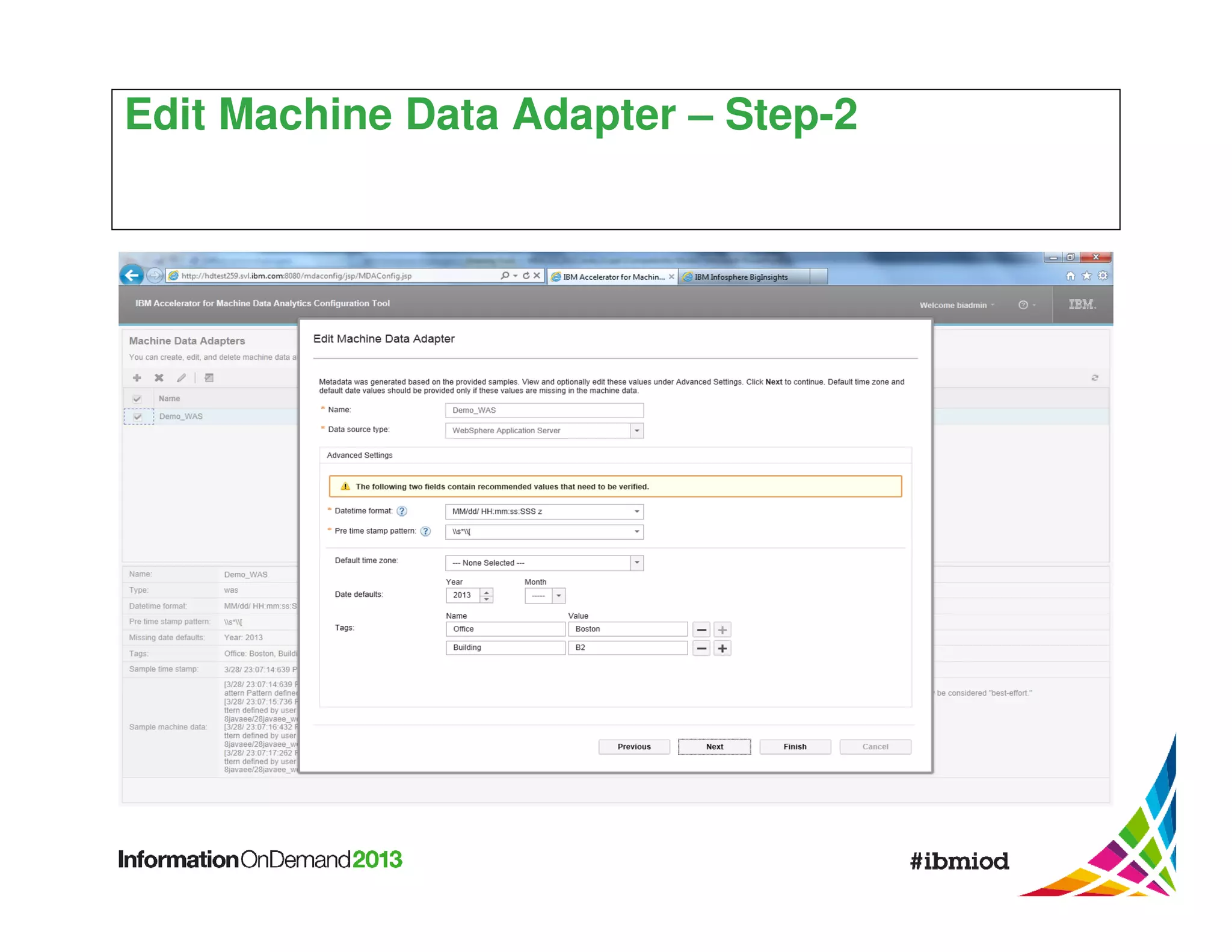 Edit Machine Data Adapter – Step-2

 