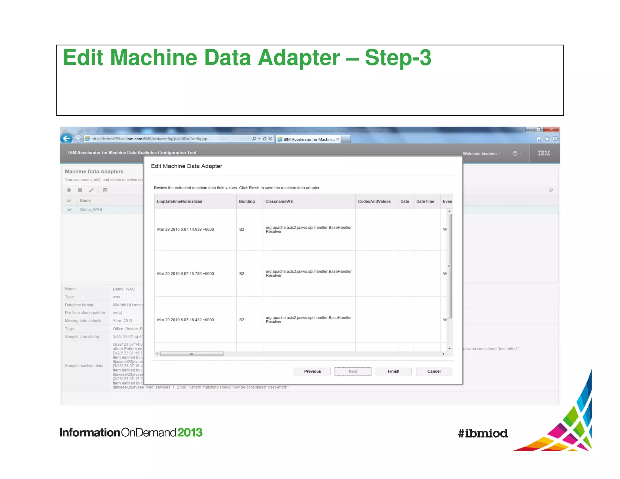 Edit Machine Data Adapter – Step-3

 