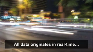 All data originates in real-time…
 