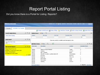 Report Portal Listing
Did you know there is a Portal for Listing Reports?
 